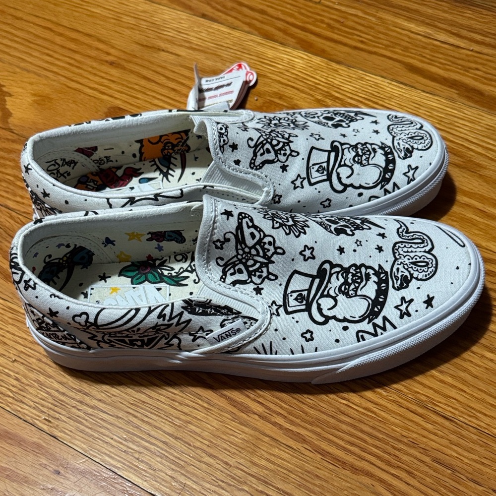 VANS U-Color Tattoo Print Rare Edition Slip On (Women 7.5/Men 6) - Picture 3 of 10